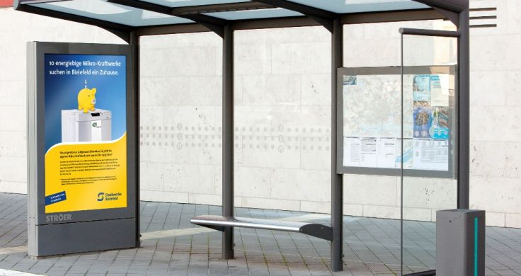Ströer DSM erneuert Fahrgastunterstände und Plakatflächen in Bielefeld