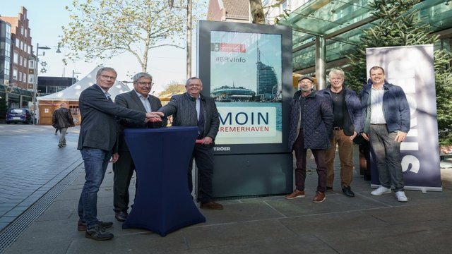 Municipal information system in Bremerhaven pedestrian zone