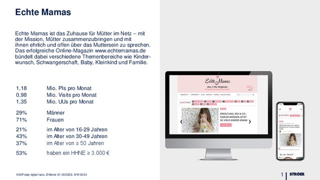 EchteMamas OnePager