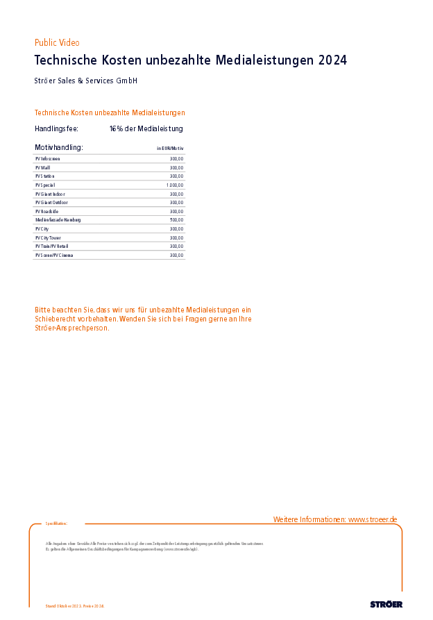 Technische Kosten Public Video 2024