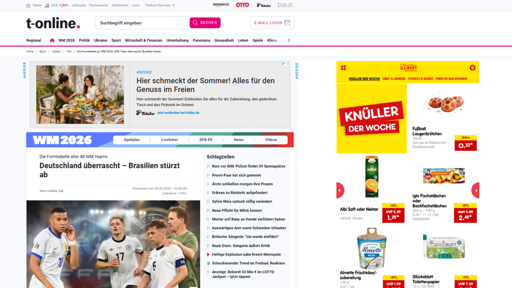 t-online startet Rundum-Berichterstattung zur Fußball-Weltmeisterschaft 