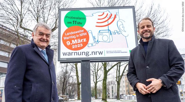 Ströer unterstützt Probewarnung zum landesweiten Warntag in Nordrhein-Westfalen am 9. März 