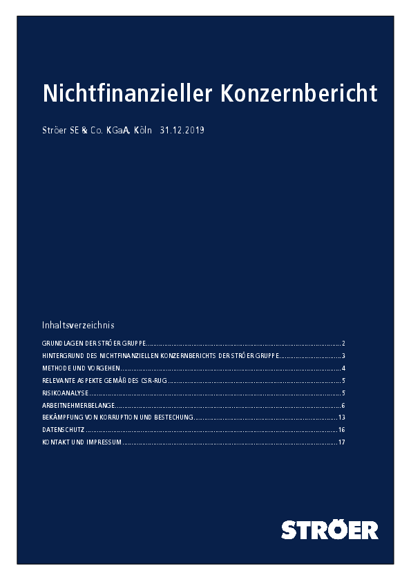 Nichtfinanzieller Konzernbericht Ströer SE & Co. KGaA 2019