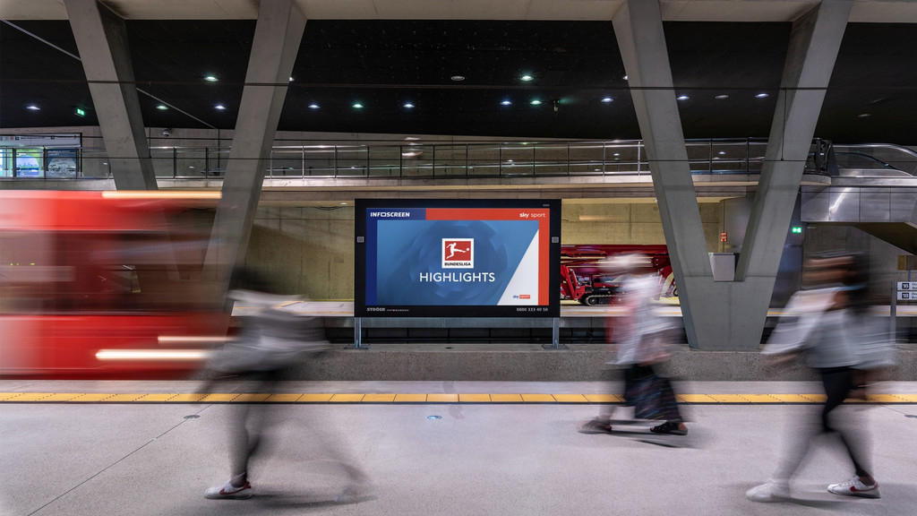 Bundesliga-Highlights auf Infoscreen: Sky Deutschland und Ströer schließen Kooperation