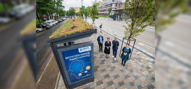 Ten green bus shelters for Bonn