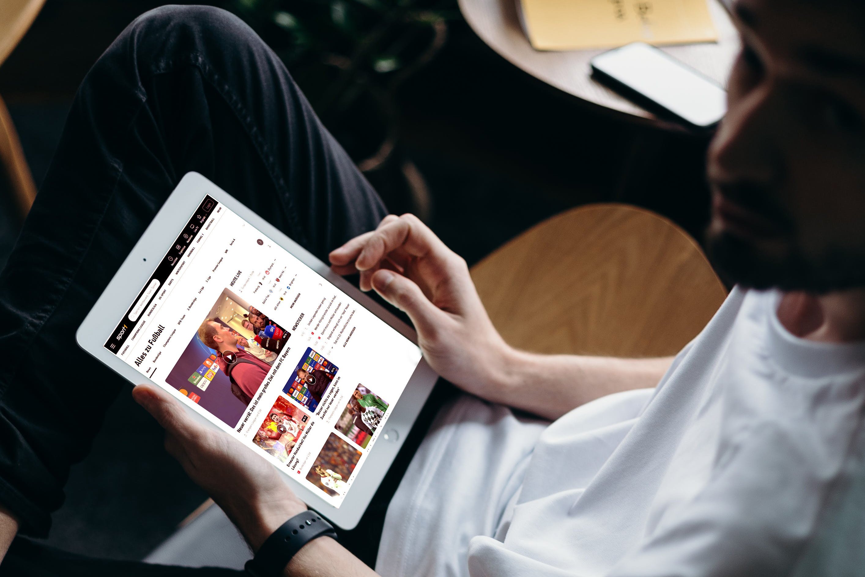Tablet-Ansicht von Sport1.de - Stroeer.de