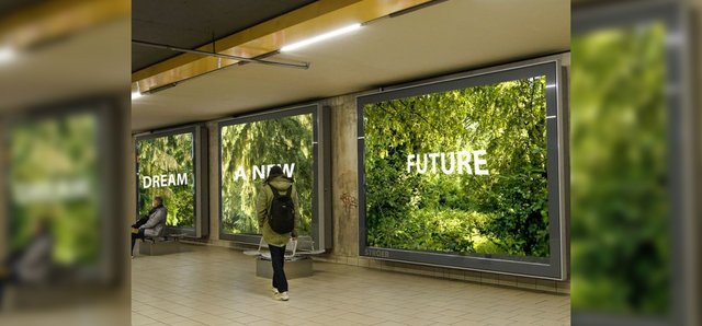 Art project in Cologne underground station