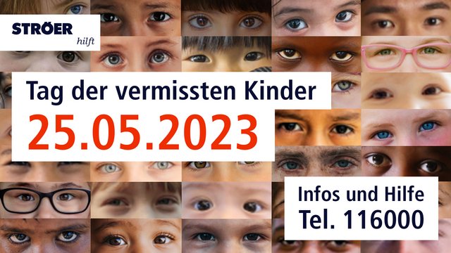 Ströer hilft zum Tag der vermissten Kinder